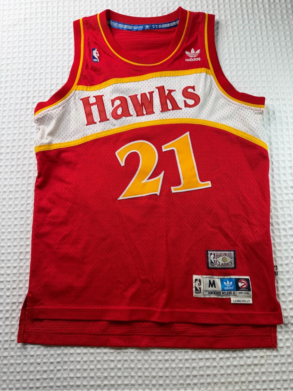 Adidas NBA Dominique Wilkins ATLANTA HAWKS Swingman Jersey Sz Medium(377)